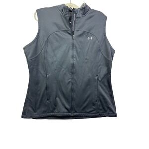 Under Armour Women Black Full Zip Lightweight Vest Athletic Performanc Garmet XL